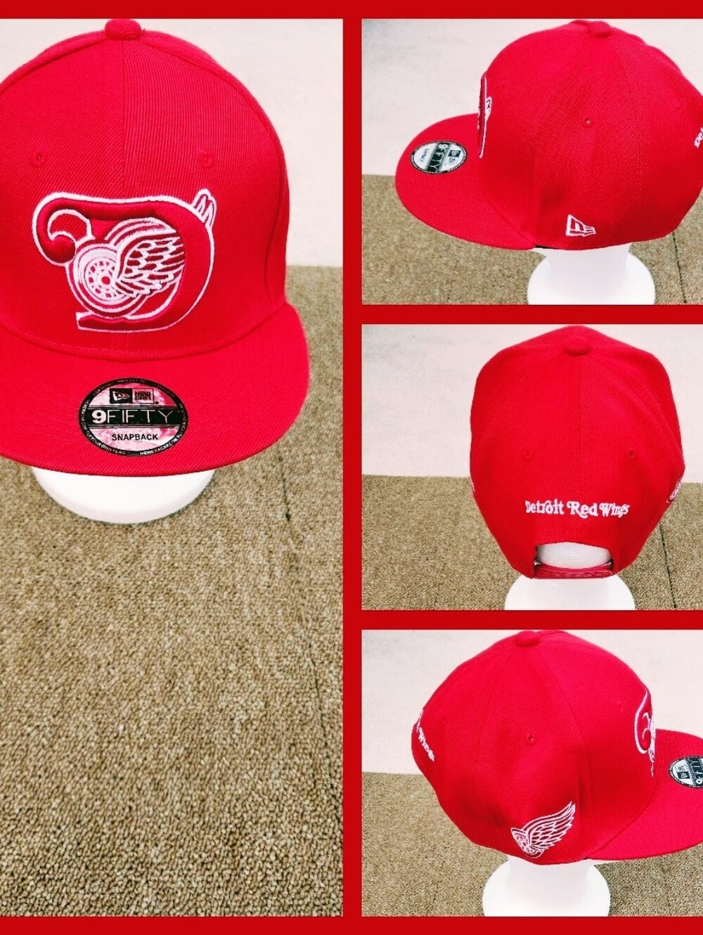 DETROIT RED WINGS NHL HOCKEY SNAPBACK HAT.